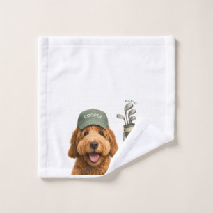 Personalised Golf Dog Towel Custom Pet Portrait
