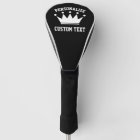 Personalised golf driver cover with crown logo