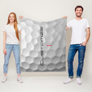 Personalised Golf Gift with Custom Name & Number Fleece Blanket