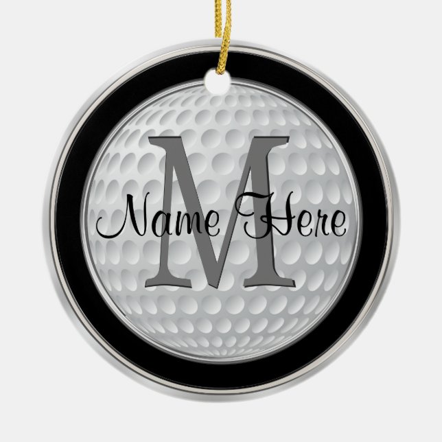 Personalised Golf Gifts for Men, Golf Ornament (Front)