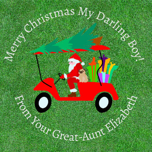 Personalised Golf Green Christmas Wrapping Paper