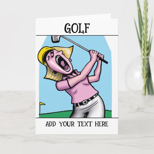 Personalised Golf Greeting Card (Front)