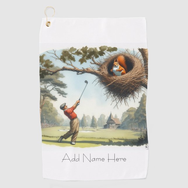 Personalised Golf Hazards Golf Towel (Front)