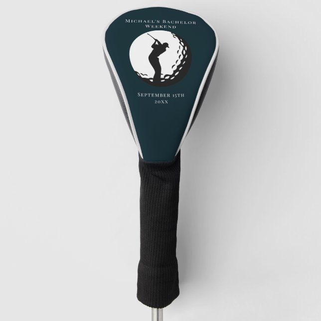 Personalised Golf Head Cover | Bachelor Golf Party (Front)
