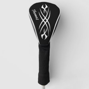 Personalised golf head cover with tribal tattoo