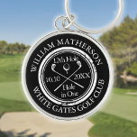Personalised Golf Hole in One Black And White Key Ring<br><div class="desc">Personalise the name,  location hole number and date to create a great keepsake to celebrate that fantastic hole in one. Designed by Thisisnotme©</div>