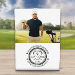 Personalised Golf Hole in One Golfer Photo Acrylic Award<br><div class="desc">Featuring an aged stamp effect classic retro design. Personalise the golfer's photo,  name,  location hole number and date to create a great keepsake to celebrate that fantastic hole in one golf award. Designed by Thisisnotme©</div>