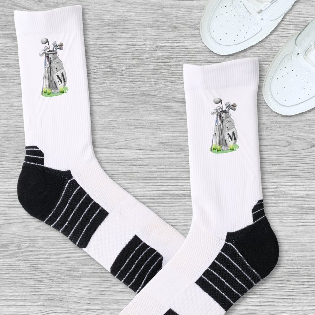 Personalised Golf Initial Monogram Socks (Personalized Golf Initial Monogram Socks)
