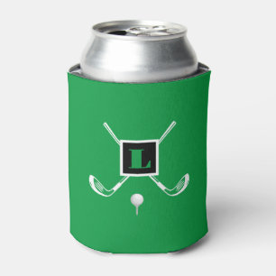 Personalised Golf Koozie, Custom Monogram Can Cooler