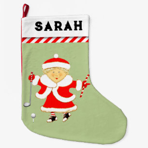 personalised golf large christmas stocking