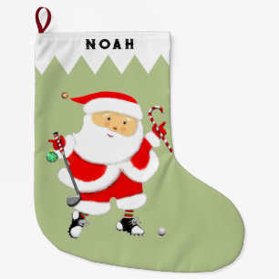 Personalised Golf Large Christmas Stocking