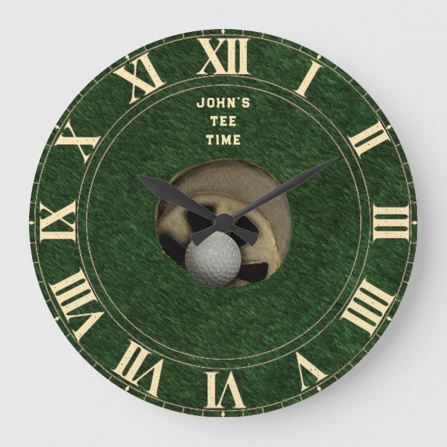 Personalised Golf Large Clock (Front)