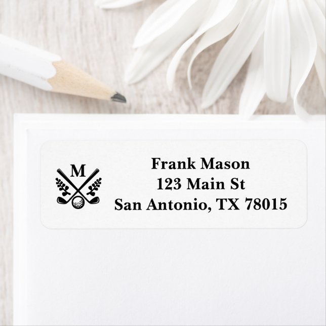 Personalised Golf Monogram Return Address  (Insitu)