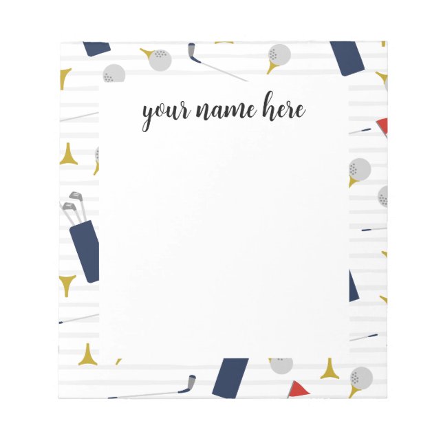 Personalised Golf notepad (Front)