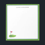 Personalised Golf  Notepad<br><div class="desc">Fun & Preppy Golf lovers personalised note pad</div>