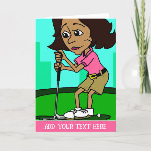 Personalised Golf Putting Greeting Card