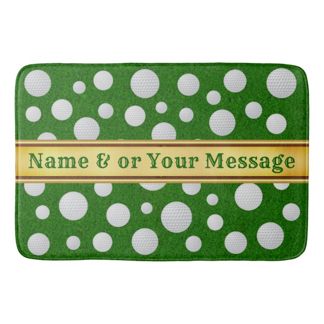 Personalised, GOLF Themed Bathroom, Golf Bath Mat (Front)