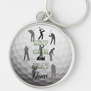 Personalised Golf Themed Gift Idea Keychain