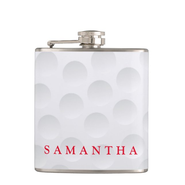 Personalised Golf Themed Hip Flask (Front)