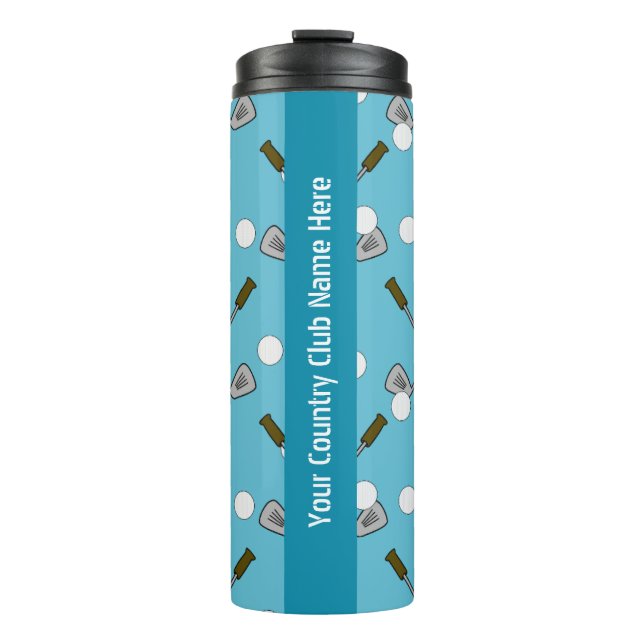 Personalised Golf-Themed Thermal Tumbler – Custom  (Front)