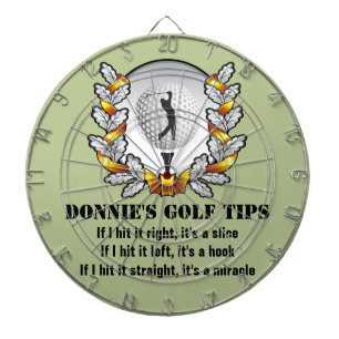 Personalised Golf Tip Golfer Green Dartboard