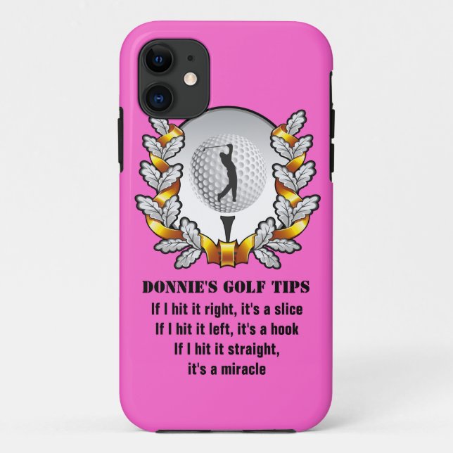 Personalised Golf Tip Golfer iPhone 5 Case (Back)