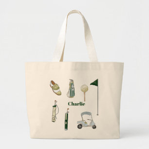 personalised golf tote bag