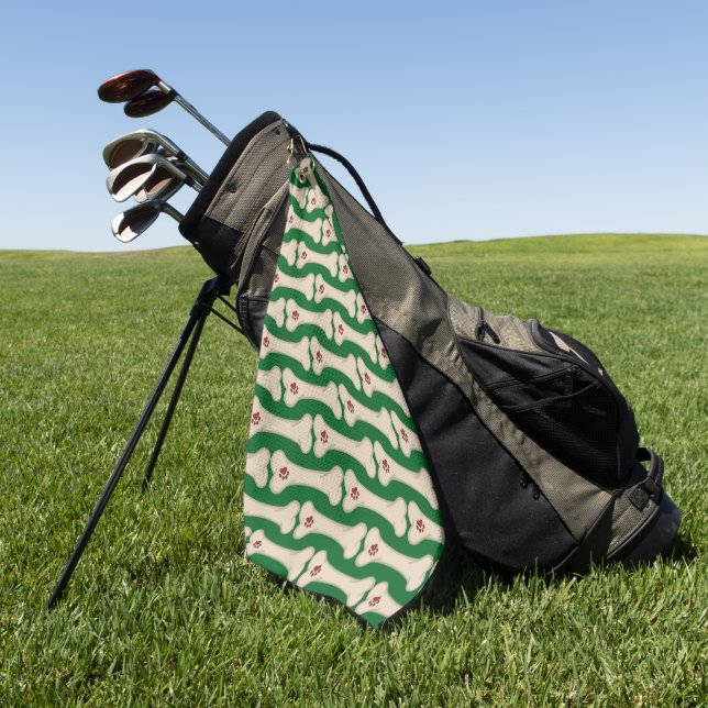 Personalised Golf Towel – Custom Golf Gift for Gol (Green)