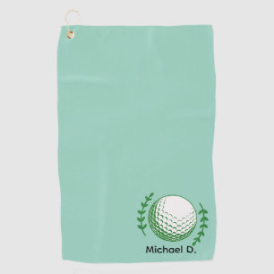 Personalised Golf Towel Custom Name Golf Ball