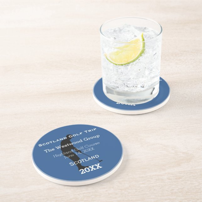 Personalised Golf Trip Man Cave GOLFER'S Lodge Coaster (Side)