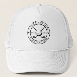 Personalised Golf Trucker Cap with Club Logo Print