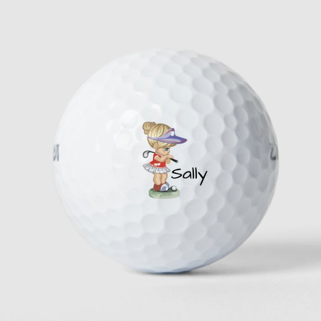Personalised Golfer Golf Balls (Front)