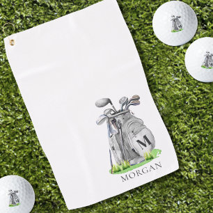 Personalised Golfer Monogram Golf Towel