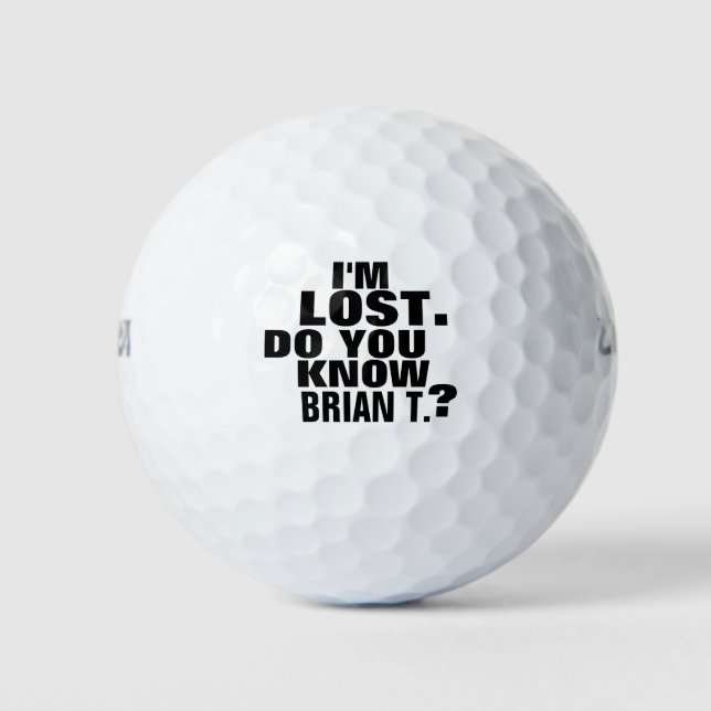 Personalised Golfer Name Funny Lost Golf Balls (Front)