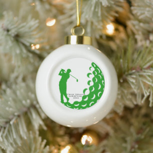 Personalised Golfer Ornament - Custom Name Gift
