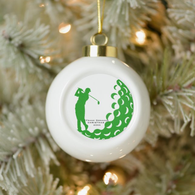 Personalised Golfer Ornament - Custom Name Gift (Tree)