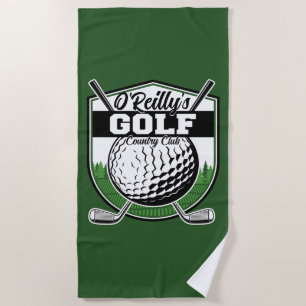 Personalised Golfer Player Pro Golf Country Club Beach Towel