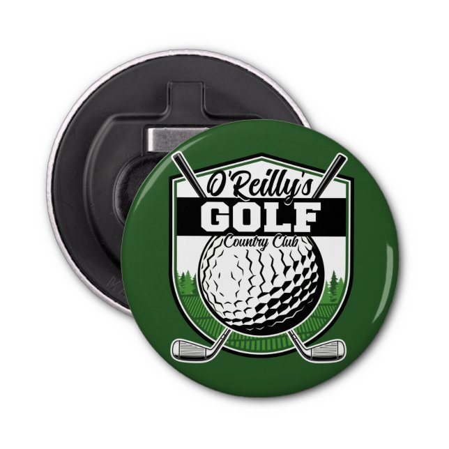 Personalised Golfer Player Pro Golf Country Club Bottle Opener (Front)