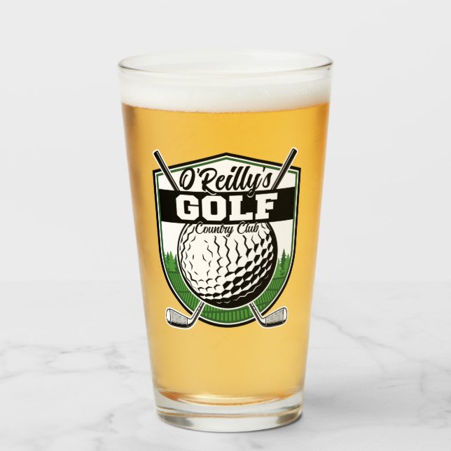 Personalised Golfer Player Pro Golf Country Club  Glass (Front Filled)
