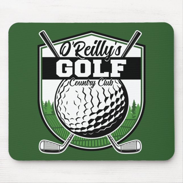 Personalised Golfer Player Pro Golf Country Club  Mouse Pad (Front)