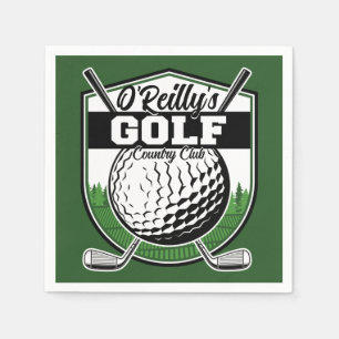 Personalised Golfer Player Pro Golf Country Club  Napkin