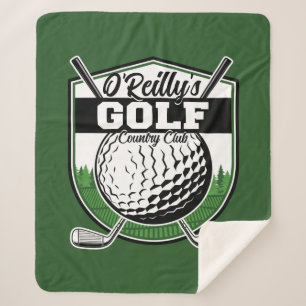 Personalised Golfer Player Pro Golf Country Club Sherpa Blanket