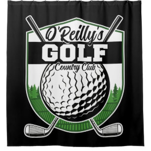 Personalised Golfer Player Pro Golf Country Club Shower Curtain