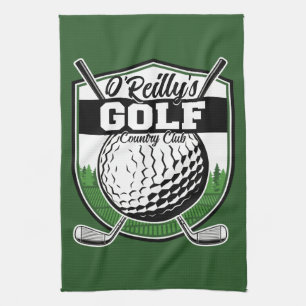 Personalised Golfer Player Pro Golf Country Club  Tea Towel