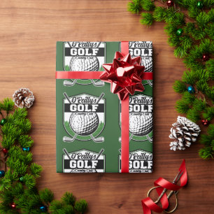 Personalised Golfer Player Pro Golf Country Club Wrapping Paper