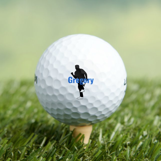 Personalised Golfer Silhouette Golf Balls (Insitu Tee)