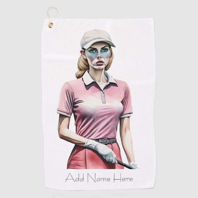 Personalised Golfer's Golf Towel (Front)