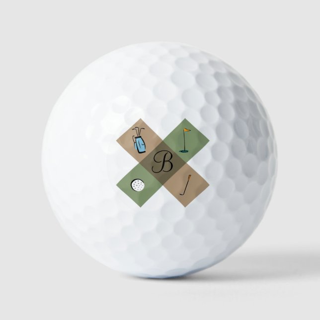 Personalised Golfing Logo Golf Balls (Front)