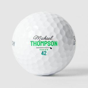 Personalised GolfPlayer's Name Monogram with Age Golf Balls