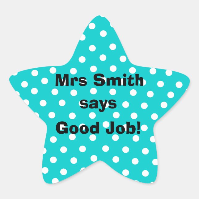 Personalised Good Job Teacher stickers (Front)